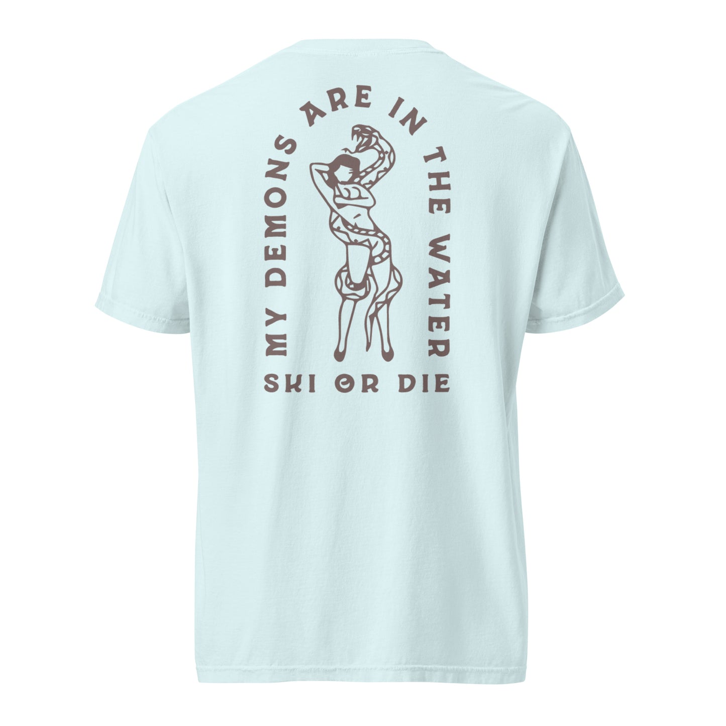 My Demons Are in the Water Men's Tee in Chambray