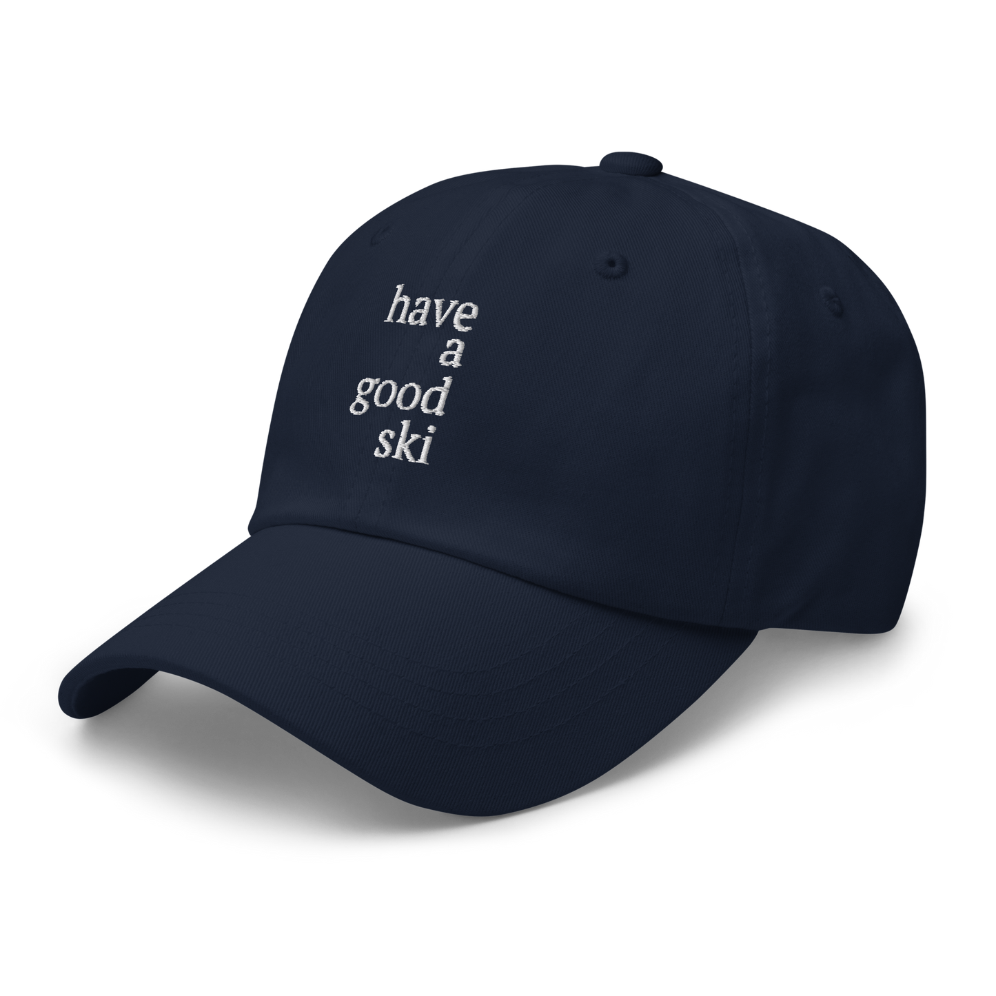 Have a Good Ski Dad Hat in Navy and Spruce