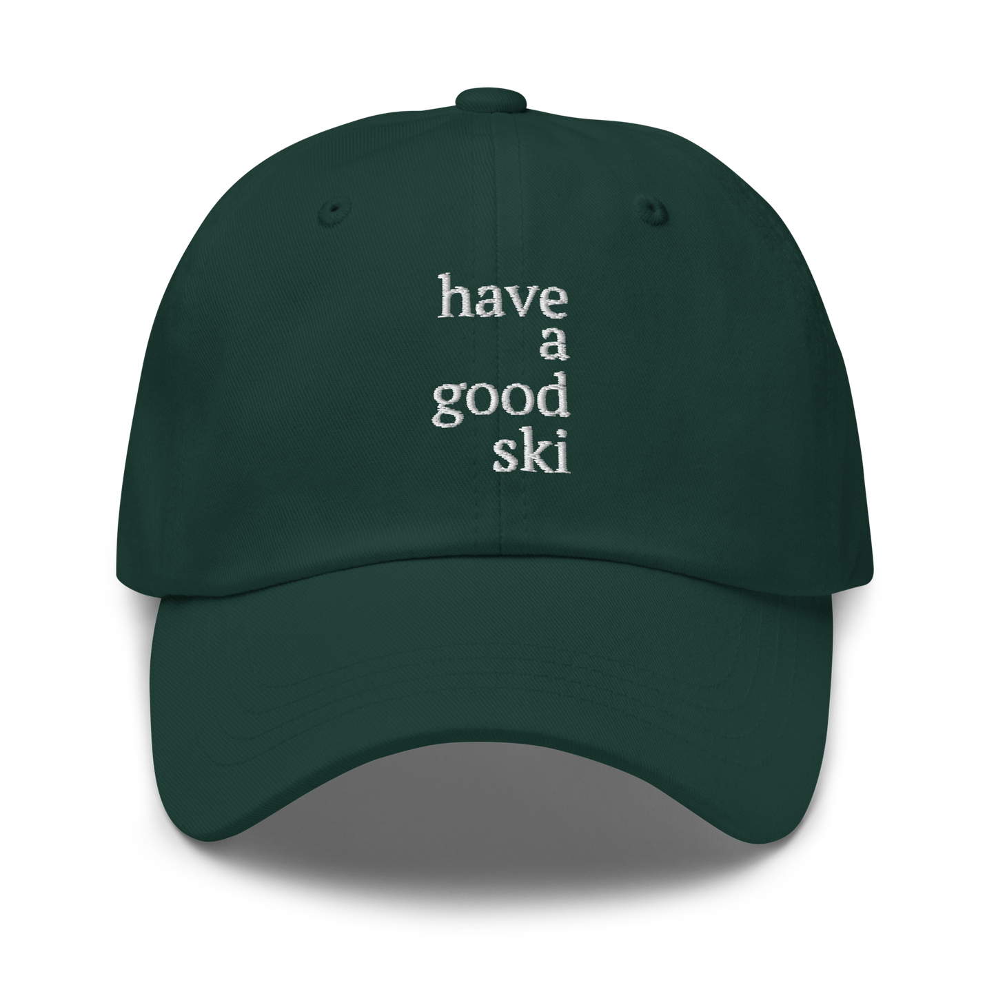 Have a Good Ski Dad Hat in Navy and Spruce