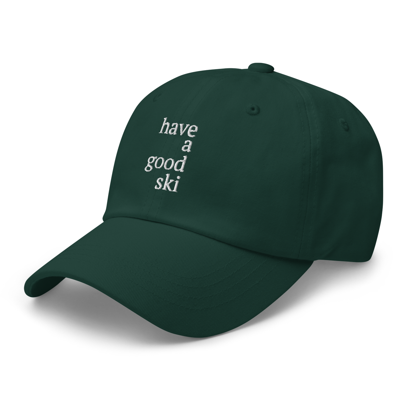 Have a Good Ski Dad Hat in Navy and Spruce