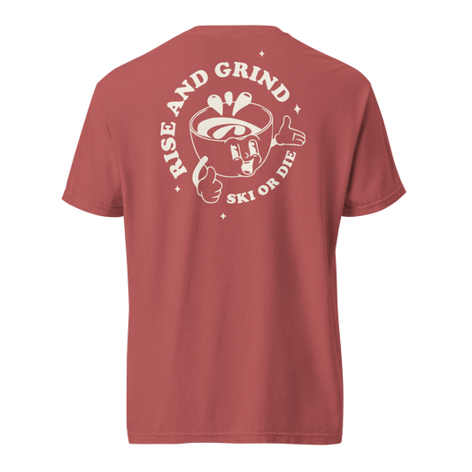 Rise and Grind Men's Tee in Crimson