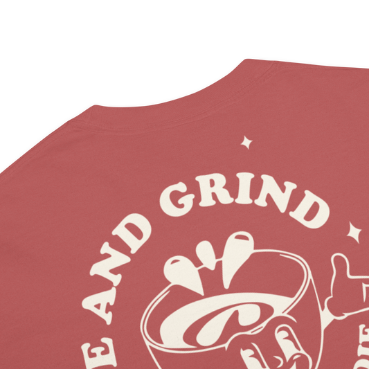 Rise and Grind Men's Tee in Crimson