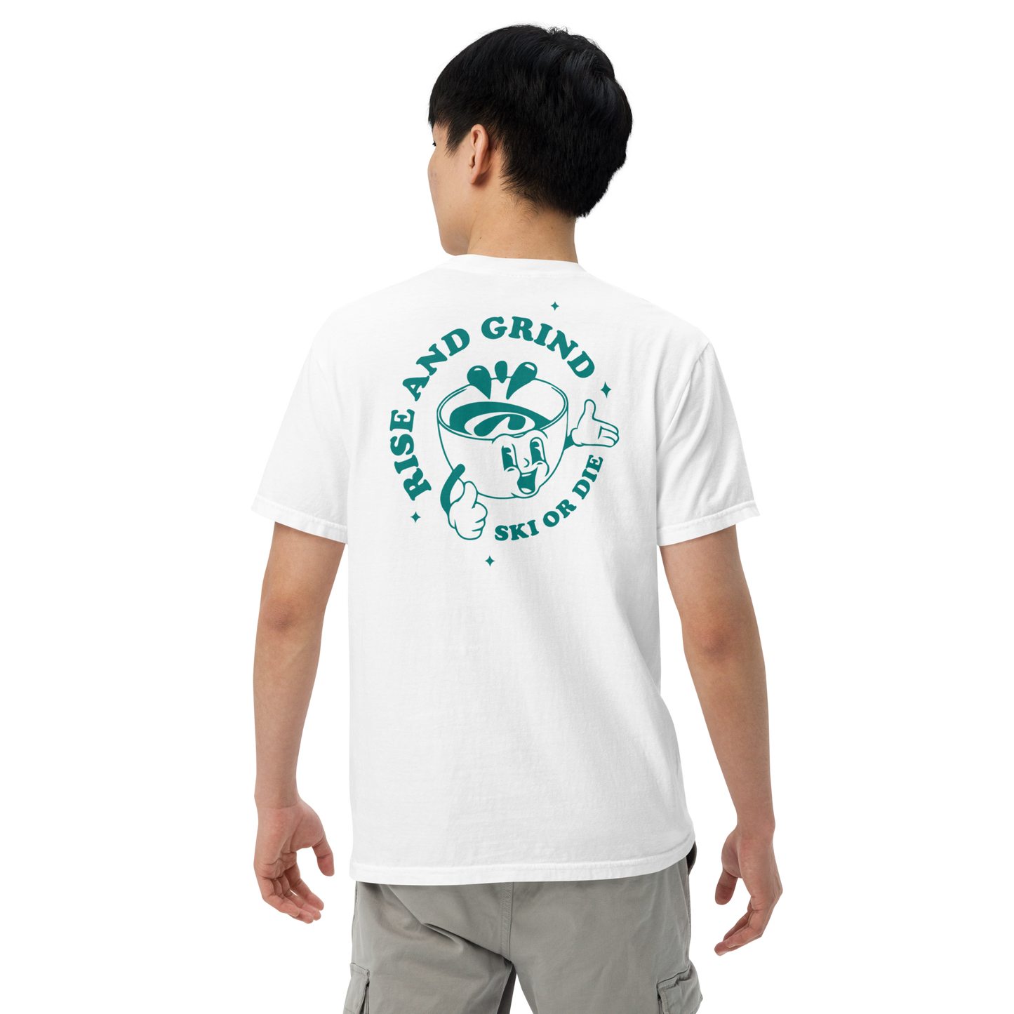 Rise and Grind Men's Tee in White