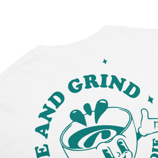 Rise and Grind Men's Tee in White