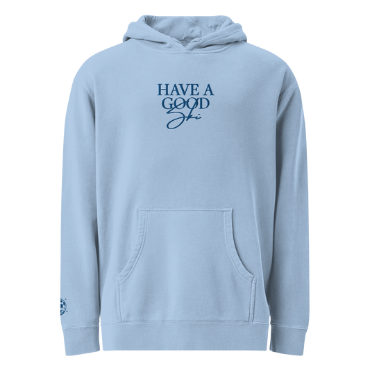 Have a Good Ski Hoodie in Light Blue