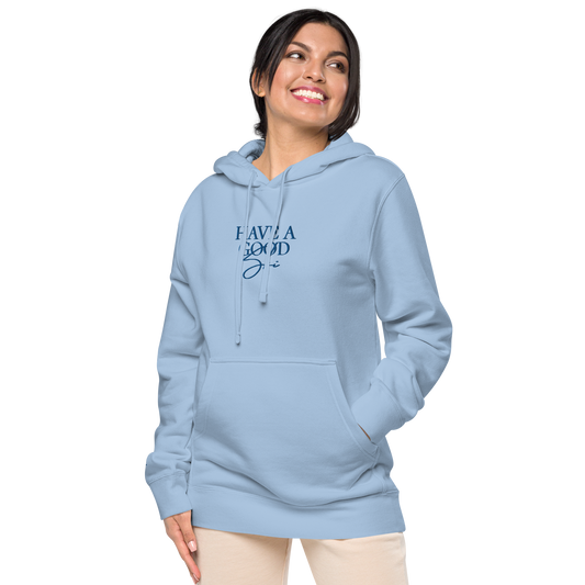 Have a Good Ski Hoodie in Light Blue